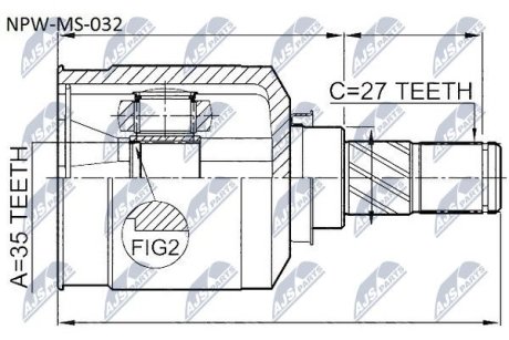 Шарнир равных угловых скоростей NTY NPW-MS-032