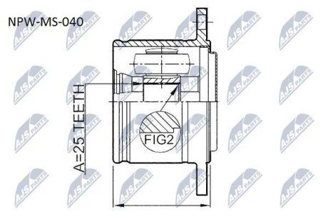 Шарнир равных угловых скоростей NTY NPW-MS-040