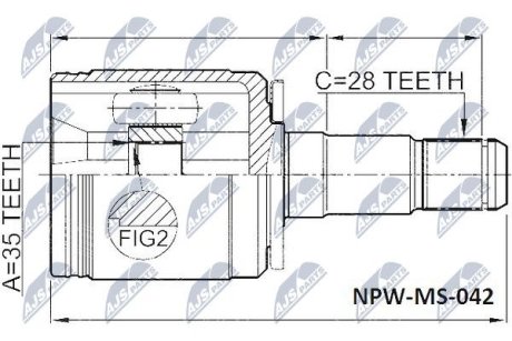 Шарнир равных угловых скоростей NTY NPW-MS-042