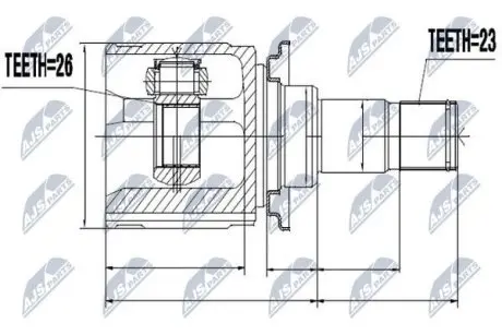 ШРУС / Шарнир равных угловых скоростей NTY NPW-MS-044