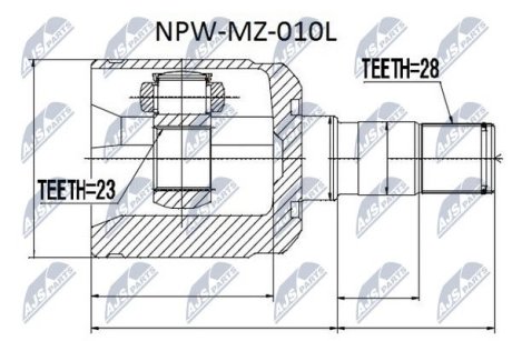 Шарнир равных угловых скоростей NTY NPW-MZ-010L