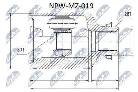 Шарнир равных угловых скоростей NTY NPW-MZ-019