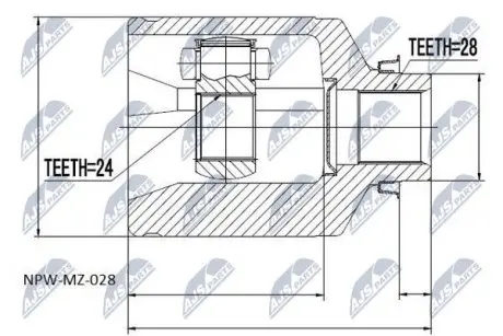 ШРУС / Шарнир равных угловых скоростей NTY NPW-MZ-028