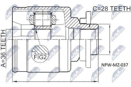 Шарнир равных угловых скоростей NTY NPW-MZ-037