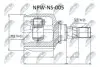 ШРУС / Шарнір рівних кутових швидкостей NTY NPW-NS-005 (фото 1)