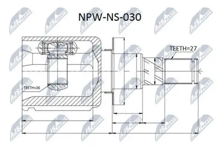 ШРУС NTY NPW-NS-030