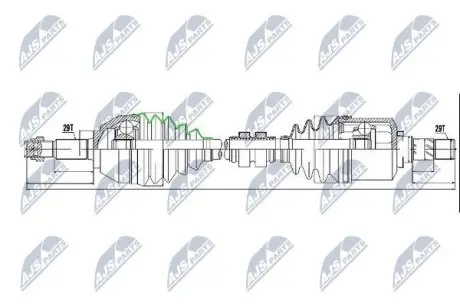 Полуось NTY NPW-NS-040