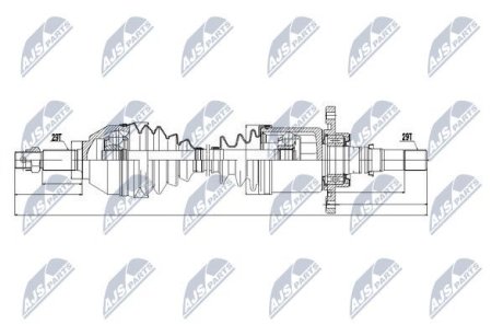 ПОЛУОСЬ NTY NPW-NS-041