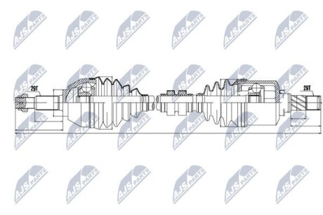 Полуось NTY NPW-NS-042