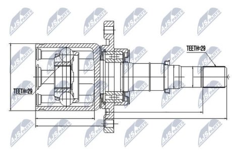 Шарнир равных угловых скоростей NTY NPW-NS-045