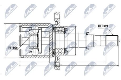 Шарнир равных угловых скоростей NTY NPW-NS-046