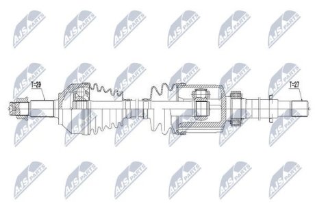 Полуось NTY NPW-NS-062