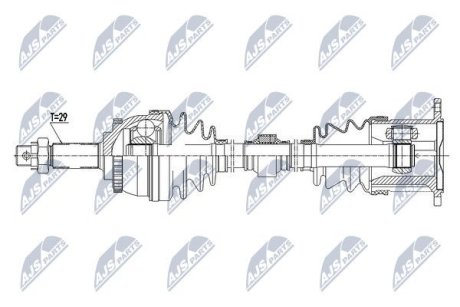 Напіввісь NTY NPW-NS-066