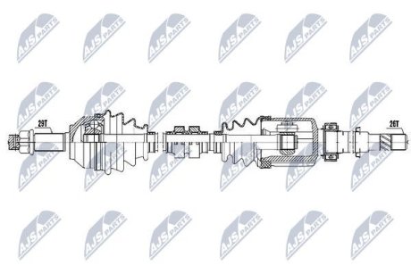 Полуось NTY NPW-NS-070