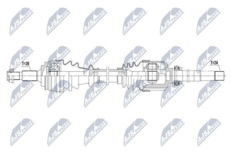 Полуось NTY NPW-PE-019