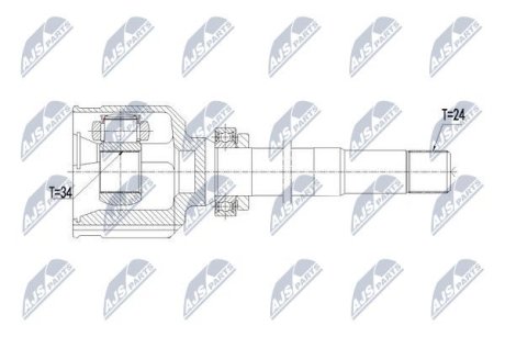 Шарнир равных угловых скоростей NTY NPW-PE-020