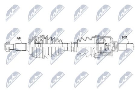 ПОЛУОСЬ NTY NPW-PE-023 (фото 1)