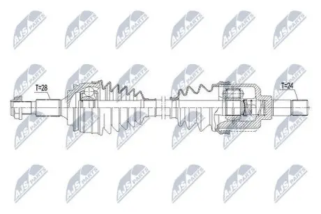 Піввісь NTY NPW-PE-023