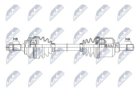 Напіввісь NTY NPW-PE-025