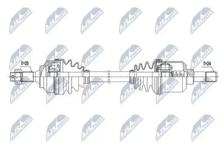 Полуось NTY NPW-PE-025