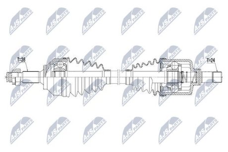 Напіввісь NTY NPW-PE-027