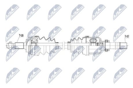 Напіввісь NTY NPW-PE-037 (фото 1)