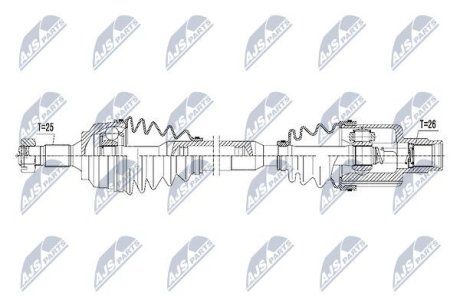 ПОЛУОСЬ NTY NPW-PE-043