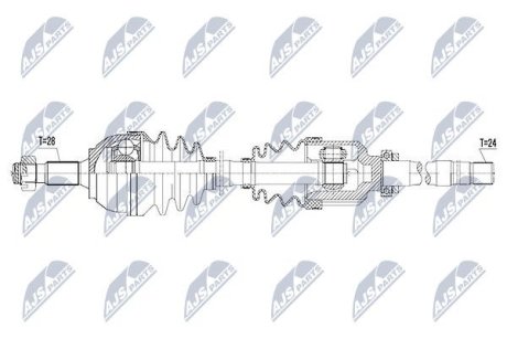 Полуось NTY NPW-PE-045