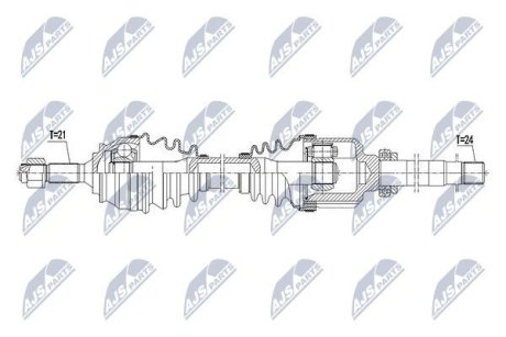 Напіввісь NTY NPW-PE-047