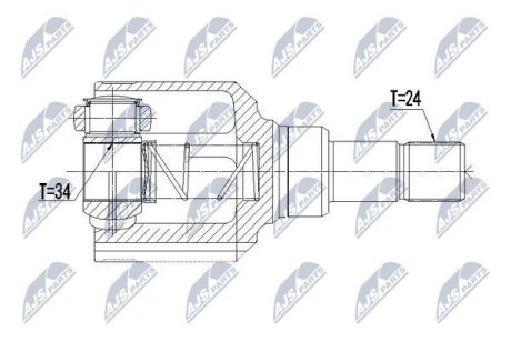 ШАРНИР РАВНЫХ УГЛОВЫХ СКОРОСТЕЙ NTY NPW-PE-050