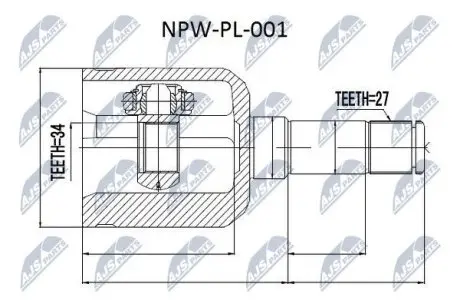 ШРУС NTY NPW-PL-001