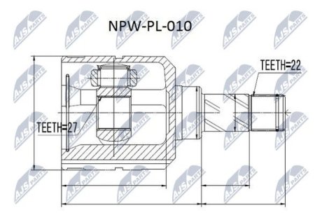 ШАРНИР РАВНЫХ УГЛОВЫХ СКОРОСТЕЙ NTY NPW-PL-010