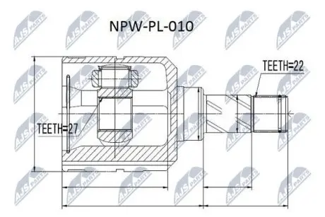 ШРУС зовнішній NTY NPW-PL-010