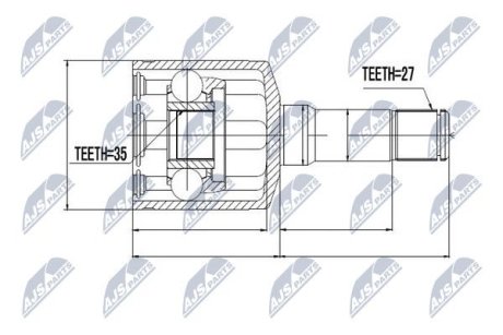 Шарнир равных угловых скоростей NTY NPW-PL-011