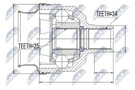 Шарнир равных угловых скоростей NTY NPW-PL-025