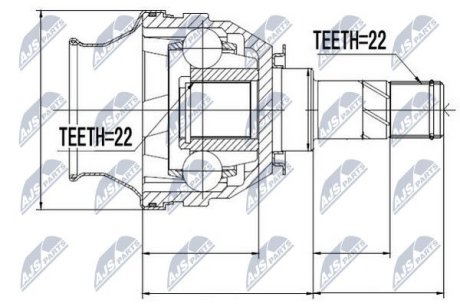 Шарнир равных угловых скоростей NTY NPW-PL-026