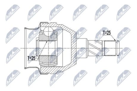 Шарнир равных угловых скоростей NTY NPW-PL-066