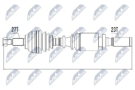 Полуось NTY NPW-RE-004