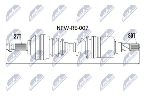 Напіввісь NTY NPW-RE-007