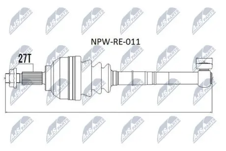 Піввісь NTY NPW-RE-011
