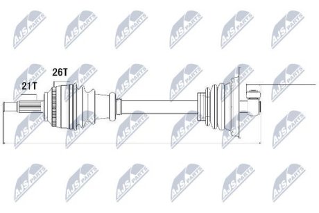 Полуось NTY NPW-RE-013