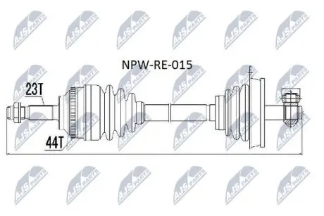 Напіввісь NTY NPW-RE-015