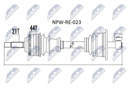 Напіввісь NTY NPW-RE-023 (фото 1)