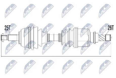 Полуось NTY NPW-RE-031
