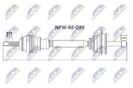 Полуось NTY NPW-RE-039