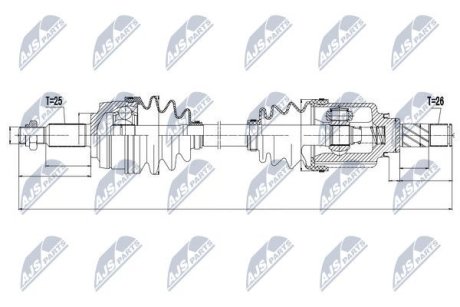 Полуось NTY NPW-RE-049