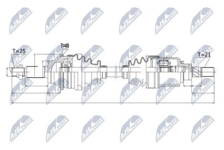 Полуось NTY NPW-RE-052