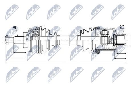 ПОЛУОСЬ NTY NPW-RE-054