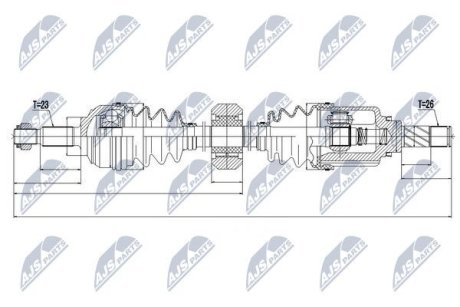 Полуось NTY NPW-RE-056 (фото 1)