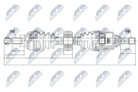 Напіввісь NTY NPW-RE-056